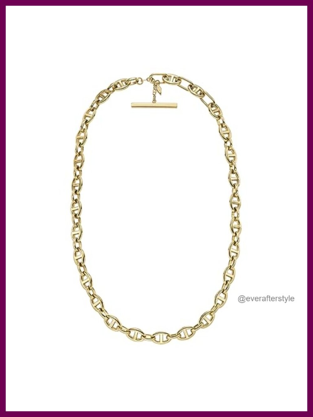 Heritage Stainless Steel Chain Necklace with Toggle Clasp